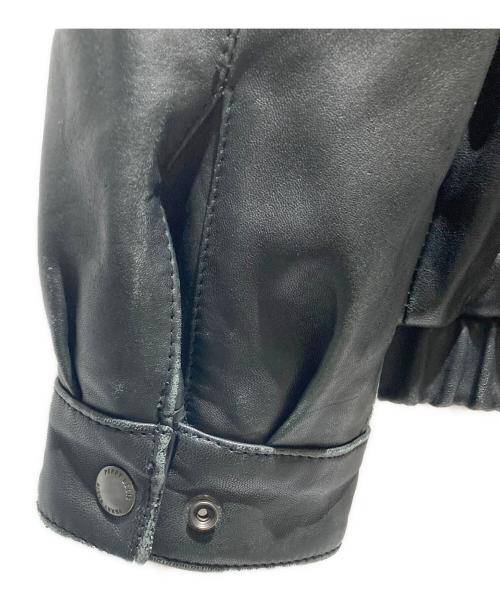 PERRY ELLIS PORTFOLIO（ペリーエリス）PERRY ELLIS PORTFOLIO (ペリーエリス) ラムスキンレザージャケット ブラック サイズ:Mの古着・服飾アイテム
