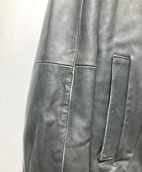 PERRY ELLIS PORTFOLIO（ペリーエリス）PERRY ELLIS PORTFOLIO (ペリーエリス) ラムスキンレザージャケット ブラック サイズ:Mの古着・服飾アイテム