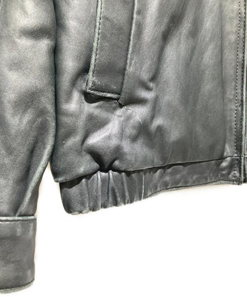 PERRY ELLIS PORTFOLIO（ペリーエリス）PERRY ELLIS PORTFOLIO (ペリーエリス) ラムスキンレザージャケット ブラック サイズ:Mの古着・服飾アイテム