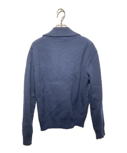 C&A（シーアンドエー）C&A (シーアンドエー) ユーロ古着レザー切替ニットカーディガン ブラック サイズ:Mの古着・服飾アイテム