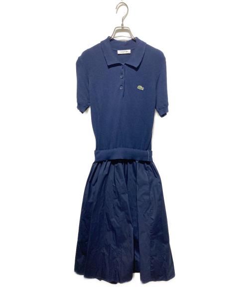 LACOSTE（ラコステ）LACOSTE (ラコステ) コンビネーションマテリアルポロドレス ネイビー サイズ:38の古着・服飾アイテム