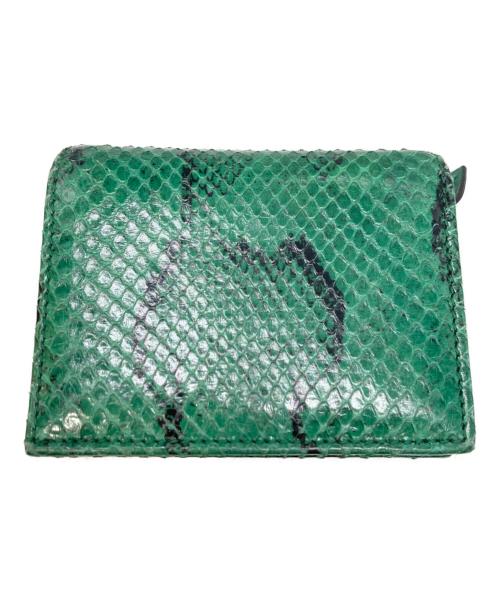 GUCCI（グッチ）GUCCI (グッチ) GGマーモントコンパクトウォレット パイソン グリーンの古着・服飾アイテム