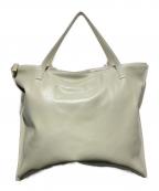 JIL SANDERジルサンダー）の古着「ZIP TOTE MD/レザートートバッグ」｜グレージュ