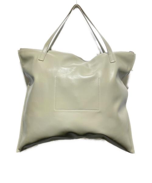 JIL SANDER（ジルサンダー）JIL SANDER (ジルサンダー) ZIP TOTE MD/レザートートバッグ グレージュの古着・服飾アイテム