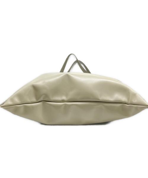 JIL SANDER（ジルサンダー）JIL SANDER (ジルサンダー) ZIP TOTE MD/レザートートバッグ グレージュの古着・服飾アイテム