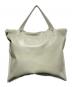JIL SANDER（ジルサンダー）の古着「ZIP TOTE MD/レザートートバッグ」｜グレージュ
