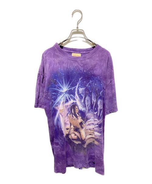the mountain（ザマウンテン）the mountain (ザマウンテン) タイダイｔシャツ パープル サイズ:Ｌの古着・服飾アイテム