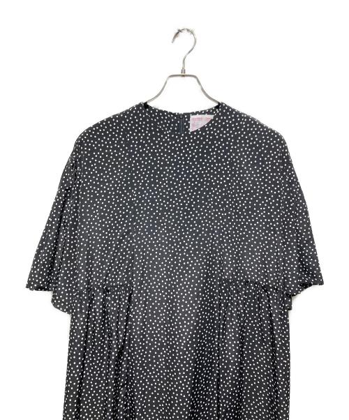 BEARDSLEY（ビアズリー）BEARDSLEY (ビアズリー) 袖フレアドットワンピース ブラック サイズ:1の古着・服飾アイテム