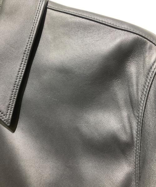 PAUL SMITH（ポールスミス）PAUL SMITH (ポールスミス) アシンメトリーポケット レザージャケット ブラック サイズ:Ｌの古着・服飾アイテム
