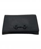 GUCCIグッチ）の古着「ホースビット付きミニウォレット」｜ブラック