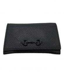GUCCI（グッチ）の古着「ホースビット付きミニウォレット」｜ブラック