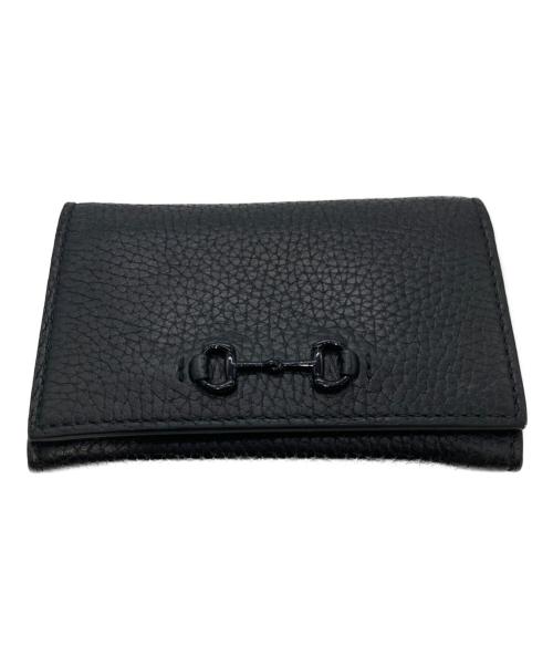 GUCCI（グッチ）GUCCI (グッチ) ホースビット付きミニウォレット ブラックの古着・服飾アイテム