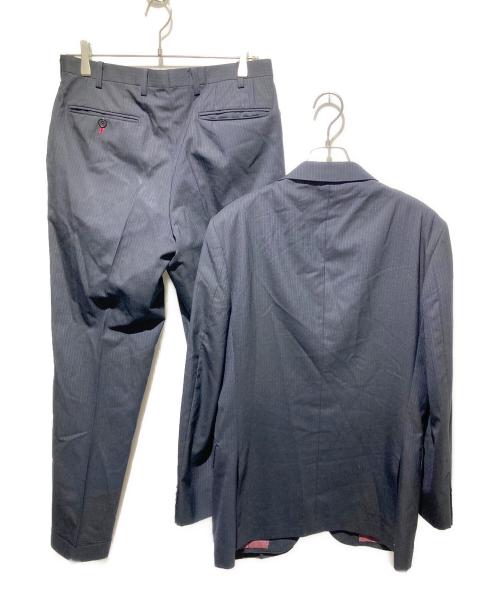 BURBERRY BLACK LABEL（バーバリーブラックレーベル）BURBERRY BLACK LABEL (バーバリーブラックレーベル) 裏地ノバチェックピンストライプセットアップ ブラック サイズ:40Rの古着・服飾アイテム