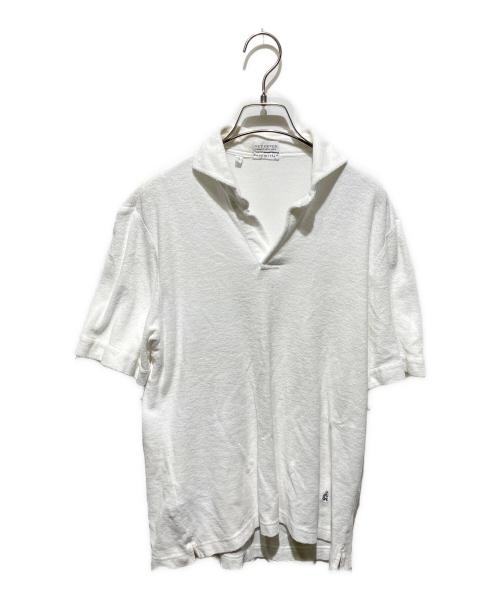 GUY ROVER（ギローバー）GUY ROVER (ギローバー) パイル地ポロシャツ ホワイト サイズ:Sの古着・服飾アイテム