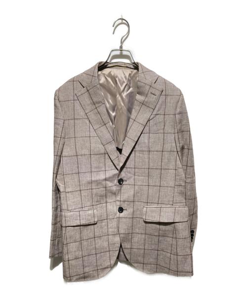 ISETAN MEN'S（イセタンメンズ）ISETAN MEN'S (イセタンメンズ) リネン混テーラードジャケット ベージュ サイズ:D6-46の古着・服飾アイテム
