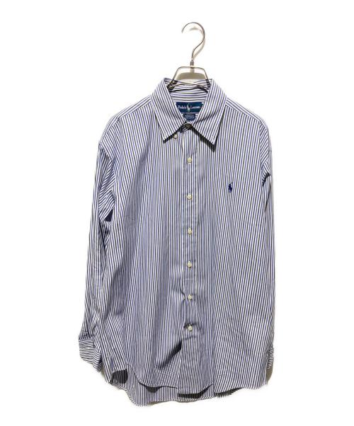 RALPH LAUREN（ラルフローレン）RALPH LAUREN (ラルフローレン) YARMOUTH ボタンダウンシャツ ホワイト×ブルー サイズ:39の古着・服飾アイテム