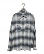 Ron Hermanロンハーマン）の古着「レーヨンチェックシャツ/Brushed Plaid SHIRT L／S」｜ブルー×グレー