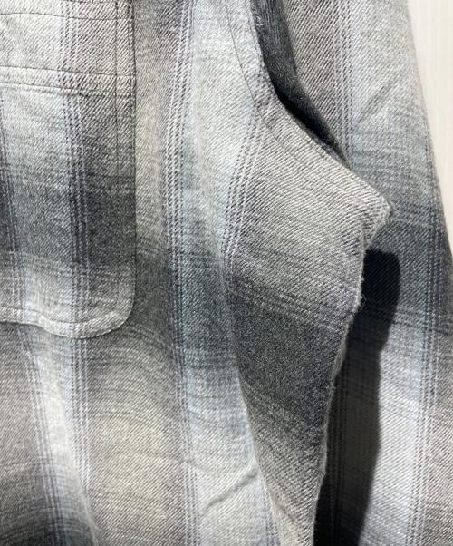 Ron Herman（ロンハーマン）Ron Herman (ロンハーマン) レーヨンチェックシャツ/Brushed Plaid SHIRT L／S ブルー×グレー サイズ:Mの古着・服飾アイテム