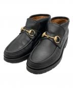GUCCIグッチ）の古着「ホースビットチャッカブーツ」｜ブラック
