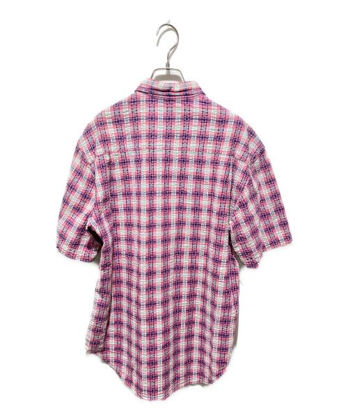 L.L.Bean（エルエルビーン）L.L.Bean (エルエルビーン) USA製 半袖シアサッカーシャツ ピンク サイズ:Ｍの古着・服飾アイテム