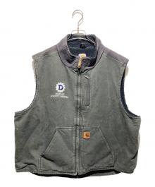 CarHartt（カーハート）の古着「企業刺繍付きシェルパラインドサンドストーンベスト」｜グレー