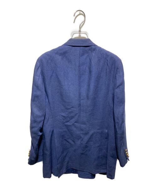 POLO RALPH LAUREN（ポロ・ラルフローレン）POLO RALPH LAUREN (ポロ・ラルフローレン) リネン金釦ダブルジャケット ネイビー サイズ:92YA5の古着・服飾アイテム