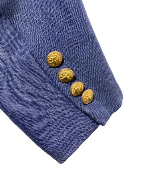 POLO RALPH LAUREN（ポロ・ラルフローレン）POLO RALPH LAUREN (ポロ・ラルフローレン) リネン金釦ダブルジャケット ネイビー サイズ:92YA5の古着・服飾アイテム