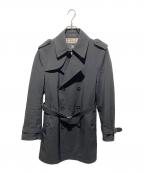 BURBERRY BLACK LABELバーバリーブラックレーベル）の古着「ベルト付き裏地ノバチェックトレンチコート」｜ブラック