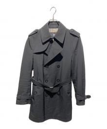 BURBERRY BLACK LABEL（バーバリーブラックレーベル）の古着「ベルト付き裏地ノバチェックトレンチコート」｜ブラック