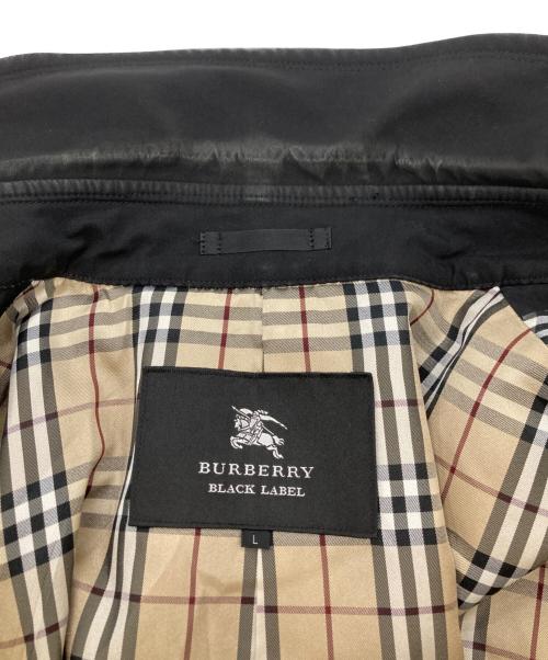 BURBERRY BLACK LABEL（バーバリーブラックレーベル）BURBERRY BLACK LABEL (バーバリーブラックレーベル) ベルト付き裏地ノバチェックトレンチコート ブラック サイズ:Ｌの古着・服飾アイテム