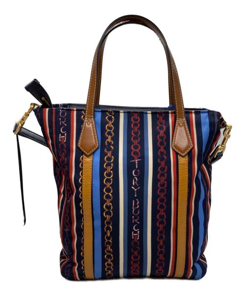TORY BURCH（トリーバーチ）TORY BURCH (トリーバーチ) ナイロン2WAYショルダーバッグ ネイビーの古着・服飾アイテム