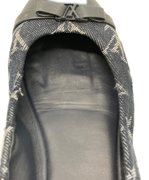 LOUIS VUITTON（ルイ ヴィトン）LOUIS VUITTON (ルイ ヴィトン) LVロゴデニムモノグラムバレエシューズ インディゴ サイズ:36１/２の古着・服飾アイテム