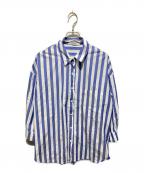 STATESIDEステートサイド）の古着「STRIPE シャツ」｜ブルー