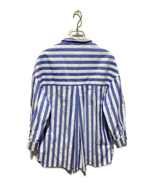 STATESIDE（ステートサイド）STATESIDE (ステートサイド) STRIPE シャツ ブルー サイズ:ＸＳの古着・服飾アイテム