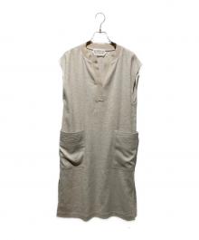 ROCHAS（ロシャス）の古着「ノースリーブワンピース」｜ベージュ