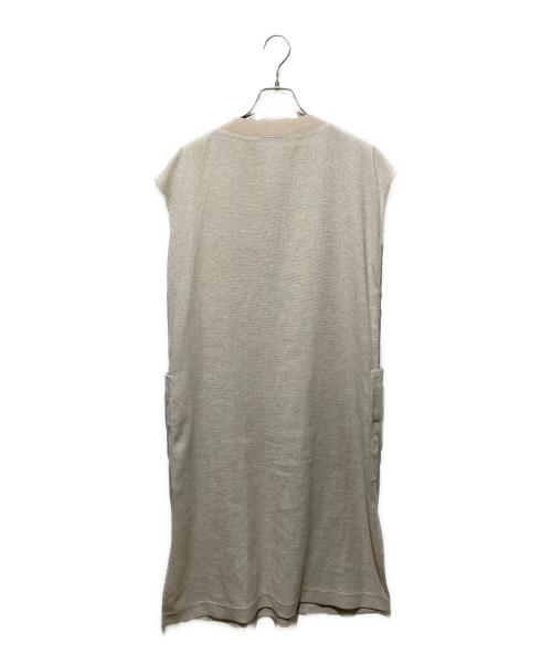 ROCHAS（ロシャス）ROCHAS (ロシャス) ノースリーブワンピース ベージュ サイズ:９の古着・服飾アイテム