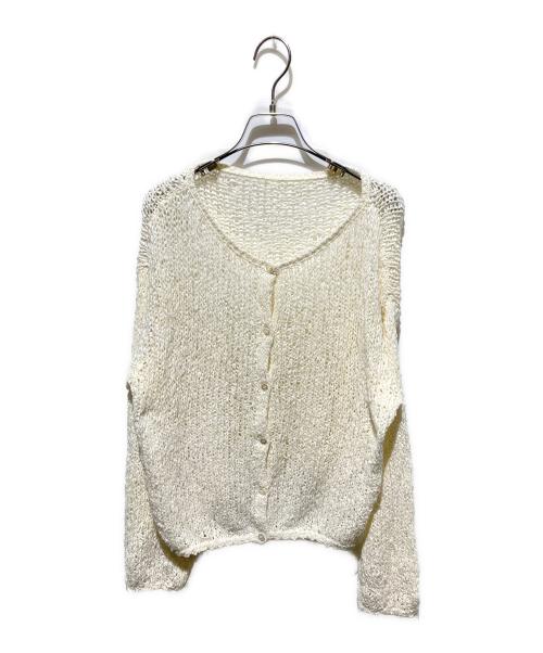 Plage（プラージュ）Plage (プラージュ) Fringe yarn カーディガン 2 アイボリー サイズ:不明の古着・服飾アイテム