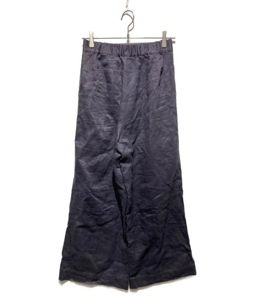 ne quittez pas（ヌキテパ）ne quittez pas (ヌキテパ) リネンツイルワイドパンツ パープル サイズ:Mの古着・服飾アイテム