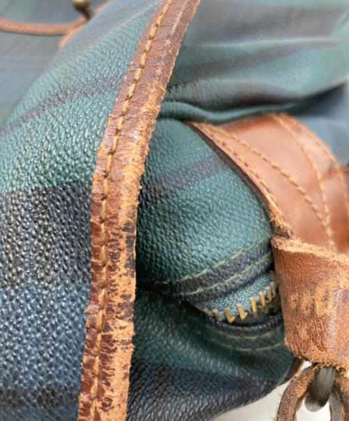 POLO RALPH LAUREN（ポロ・ラルフローレン）POLO RALPH LAUREN (ポロ・ラルフローレン) チェック柄ショルダーバッグ ブラウン×グリーンの古着・服飾アイテム