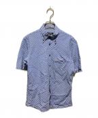 BURBERRY BLACK LABELバーバリーブラックレーベル）の古着「半袖チェックシャツ」｜ブルー