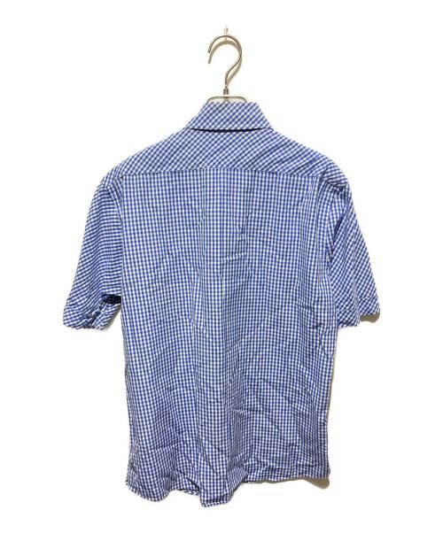 BURBERRY BLACK LABEL（バーバリーブラックレーベル）BURBERRY BLACK LABEL (バーバリーブラックレーベル) 半袖チェックシャツ ブルー サイズ:2の古着・服飾アイテム