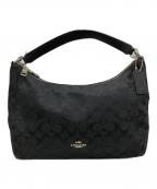 COACHコーチ）の古着「シグネチャーショルダーバッグ」｜ブラック