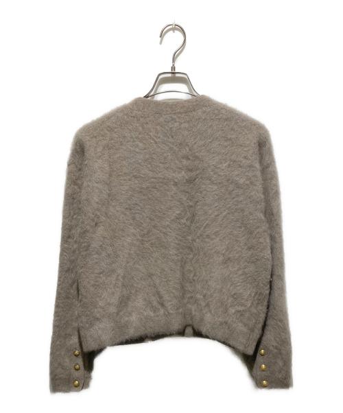 Whim Gazette（ウィムガゼット）Whim Gazette (ウィムガゼット) カシミヤ混ファーニットジャケット モカ サイズ:FREEの古着・服飾アイテム