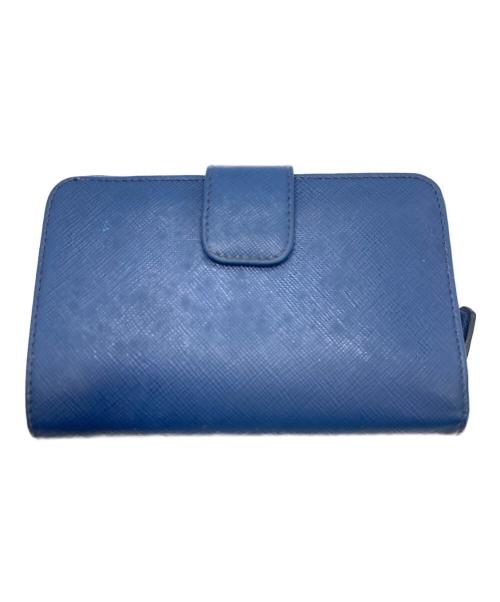 PRADA（プラダ）PRADA (プラダ) サフィアーノ ラウンドファスナー財布 ブルー/BLUETTEの古着・服飾アイテム