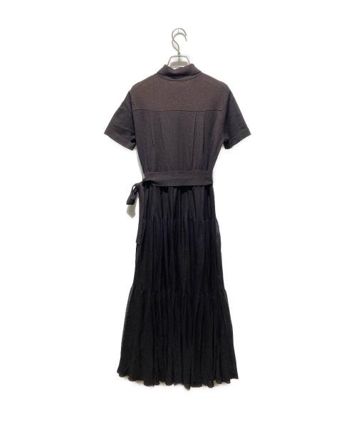 HER LIP TO（ハーリップトゥ）Her lip to (ハーリップトゥ) Romane Tiered Knit Dress ブラウン サイズ:Sの古着・服飾アイテム