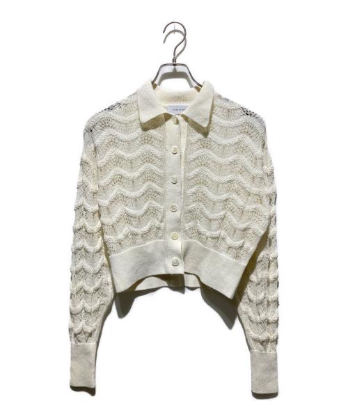 Adam et Rope（アダム エ ロペ）Adam et Rope (アダム エ ロペ) レースニットカーディガン アイボリー サイズ:Ｆの古着・服飾アイテム