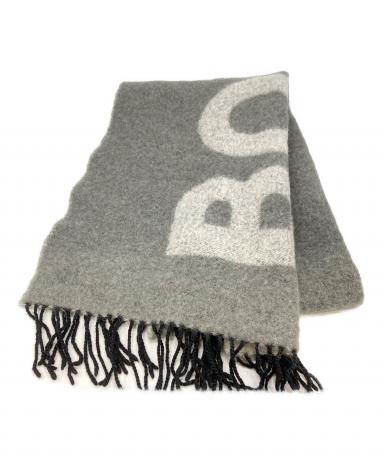 中古・古着通販】BOSS (ボス) 大判ロゴマフラー グレー｜ブランド