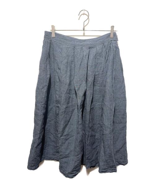 nest Robe（ネストローブ）nest Robe (ネストローブ) リネンラップスカート ブルー サイズ:不明の古着・服飾アイテム