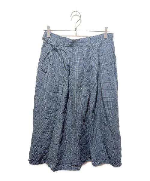 nest Robe（ネストローブ）nest Robe (ネストローブ) リネンラップスカート ブルー サイズ:不明の古着・服飾アイテム