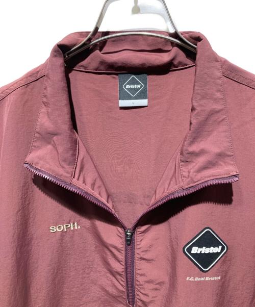 F.C.R.B.（エフシーレアルブリストル）F.C.R.B. (エフシーレアルブリストル) NYLON QUARTER-ZIP BLOUSON バーガンディー サイズ:Lの古着・服飾アイテム